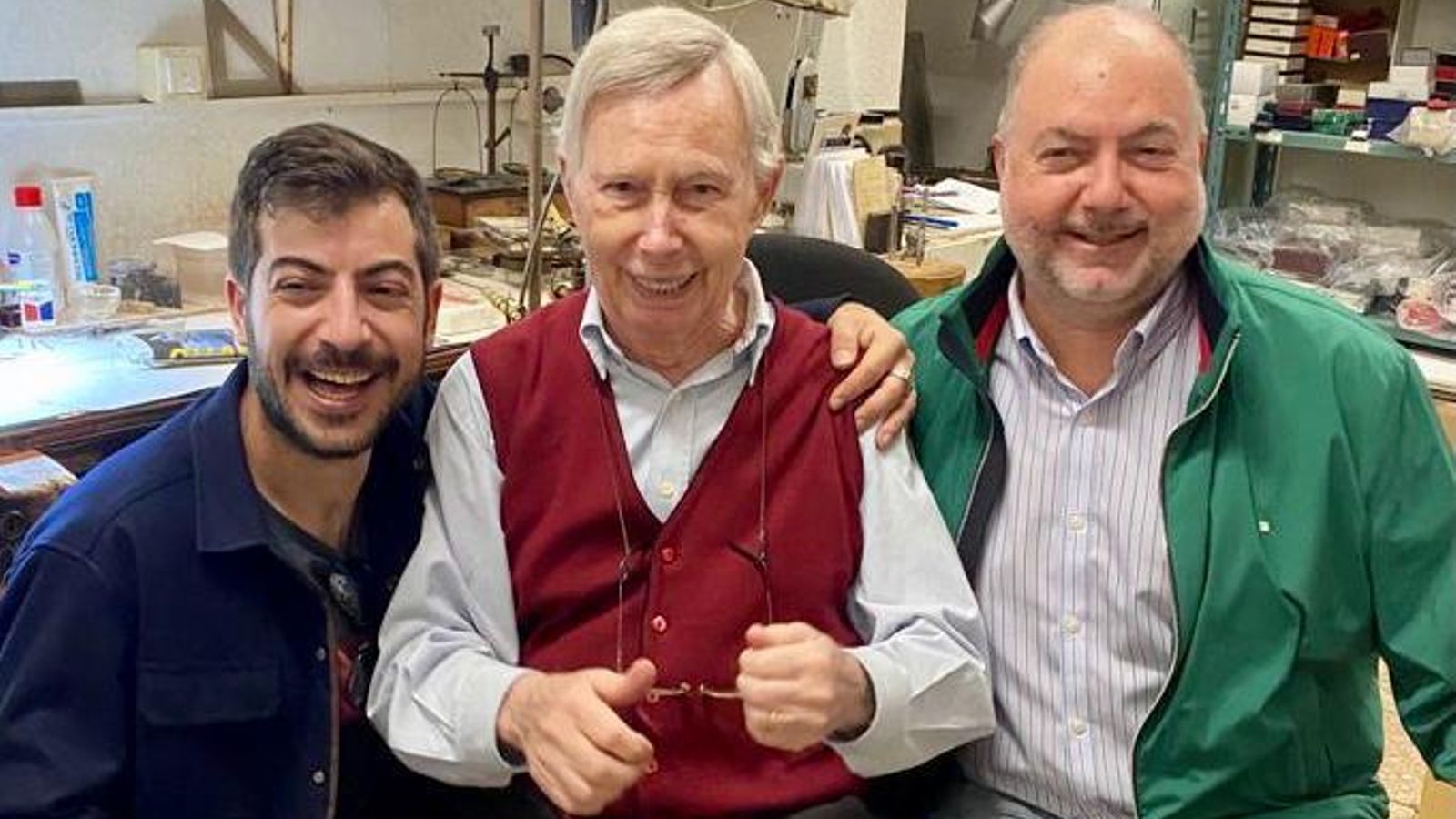 Luis Romera, José Luis Romera y Daniel Romera, tres generaciones en el taller.