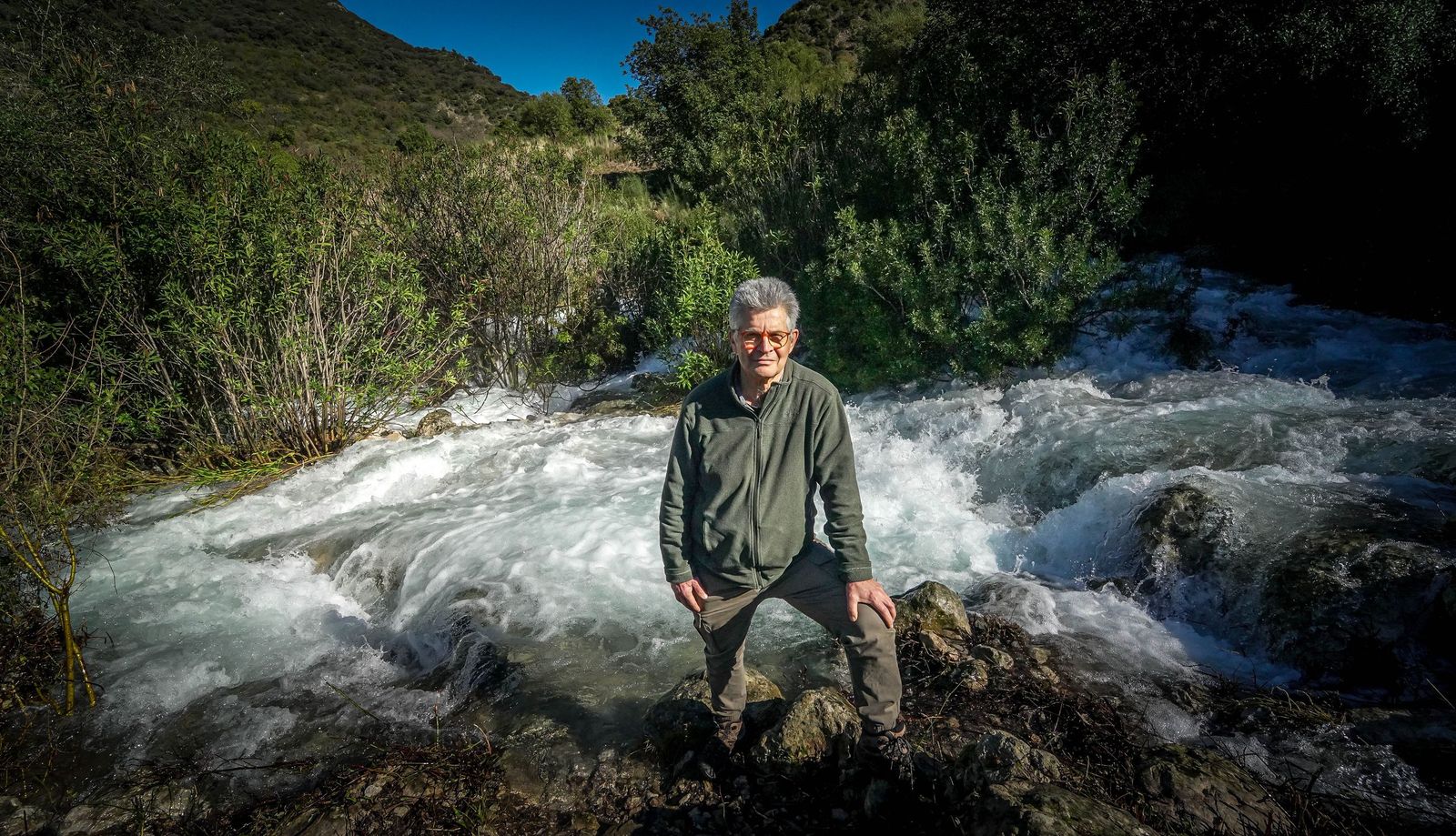 Juan Clavero, en el nacimiento del Majaceite, el pasado martes