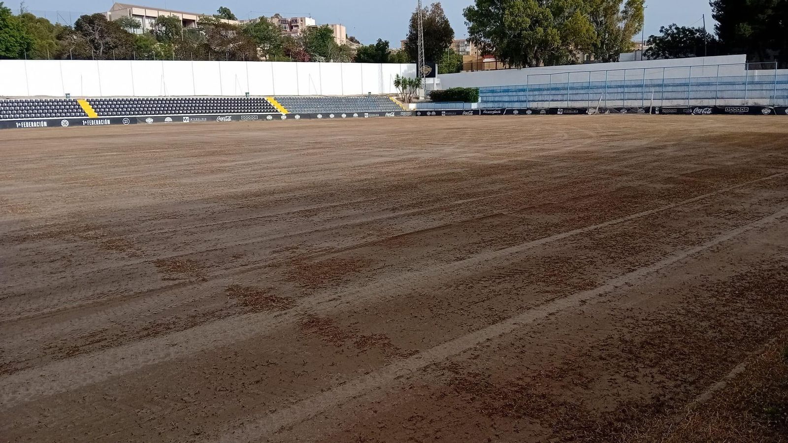 El Antonio Solana, durante la resiembra de verano.