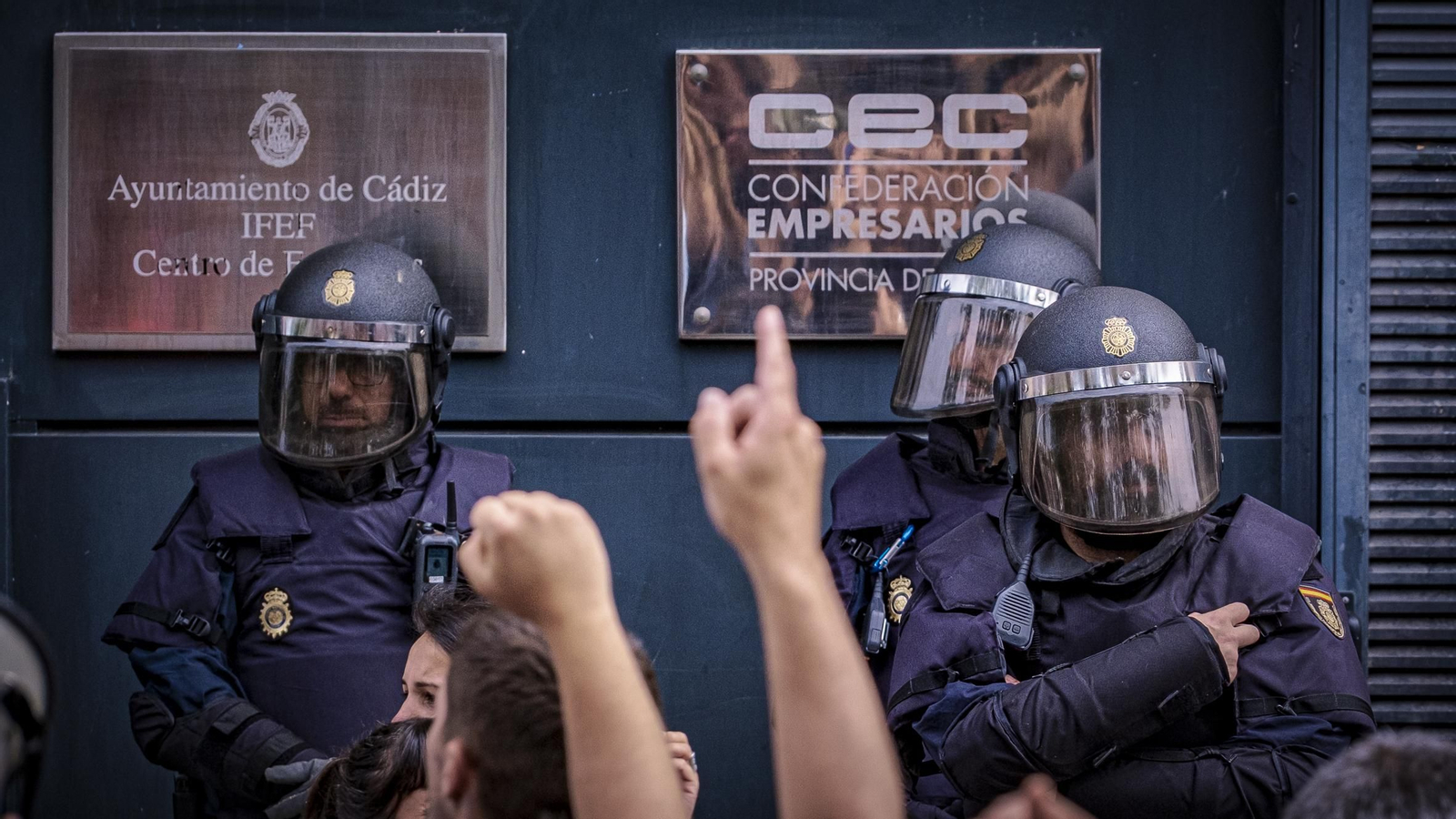 Las imágenes de las movilizaciones del martes por la huelga del Metal en Cádiz