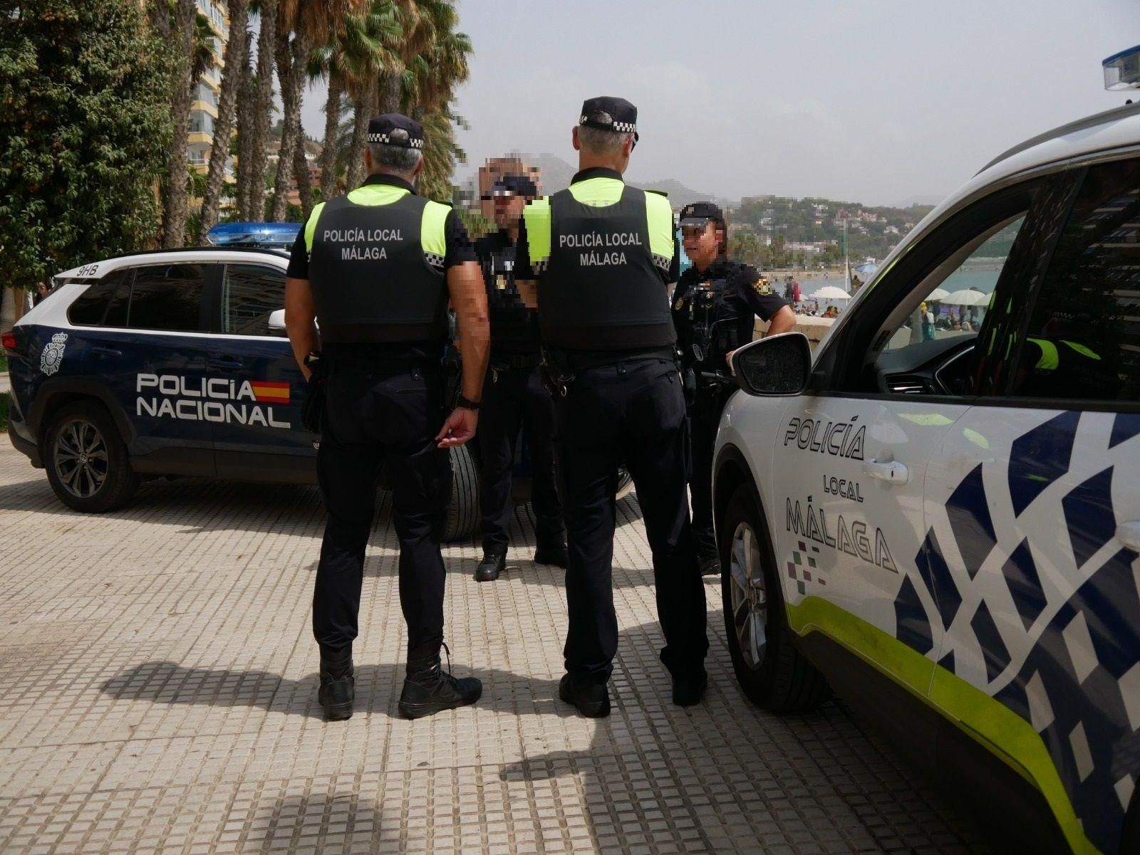 Agentes de la Policía Local de Málaga, en una imagen de archivo.