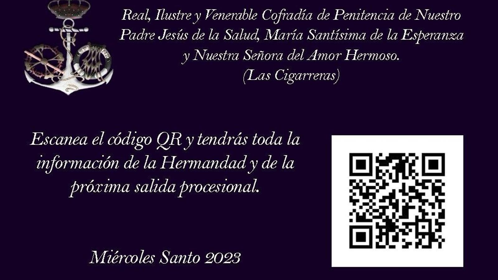 Reverso de la estampa que repartirá este año la cofradía de Cigarreras.