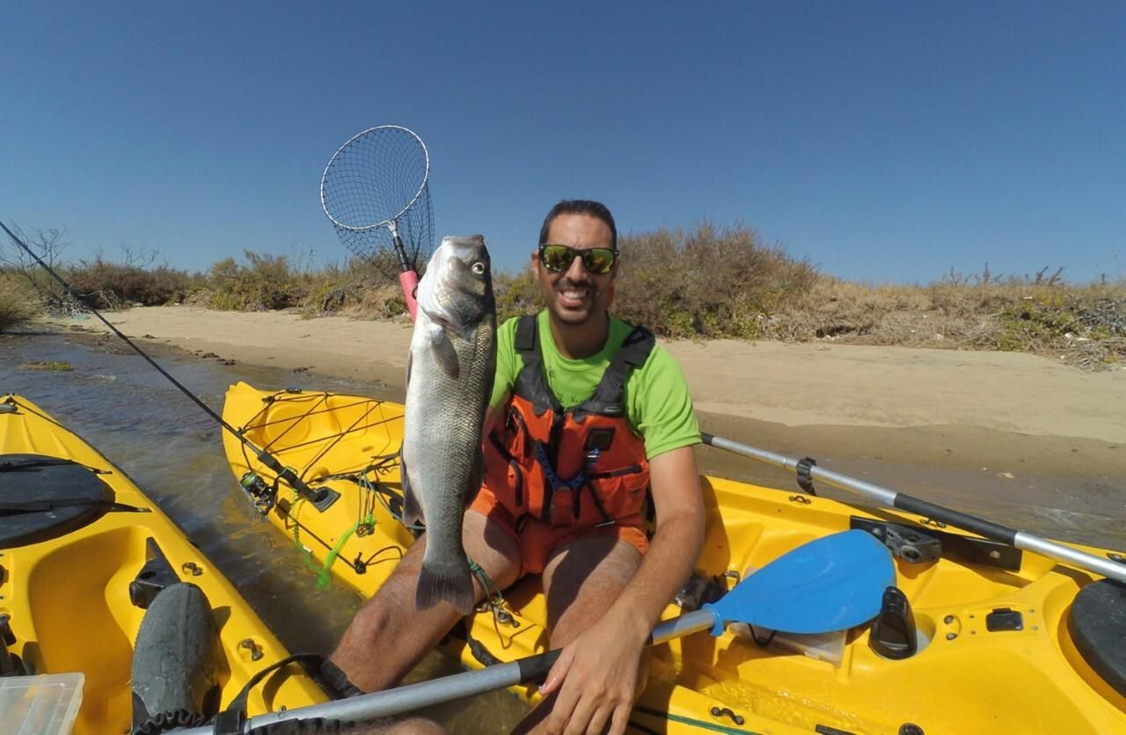 Pesca deportiva en káyak en Huelva