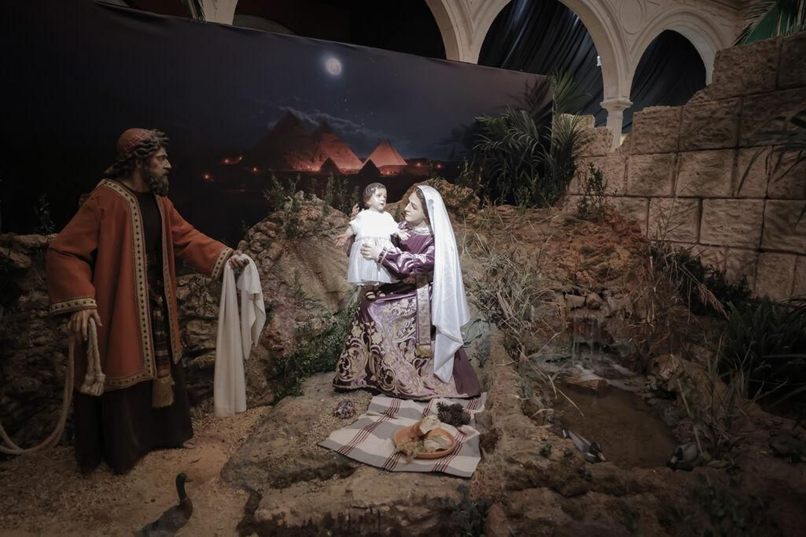 Una de las imágenes del conjunto escultórico de La Borriquita.