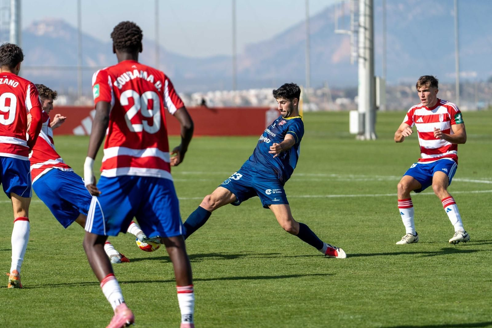El Recreativo, en un partido en la Ciudad Deportiva.