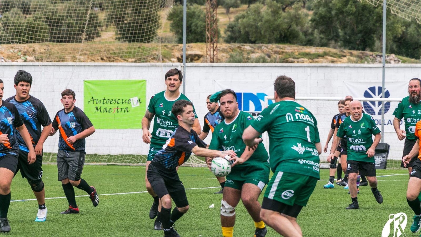 Momento del partido con acción ofensiva jiennense.