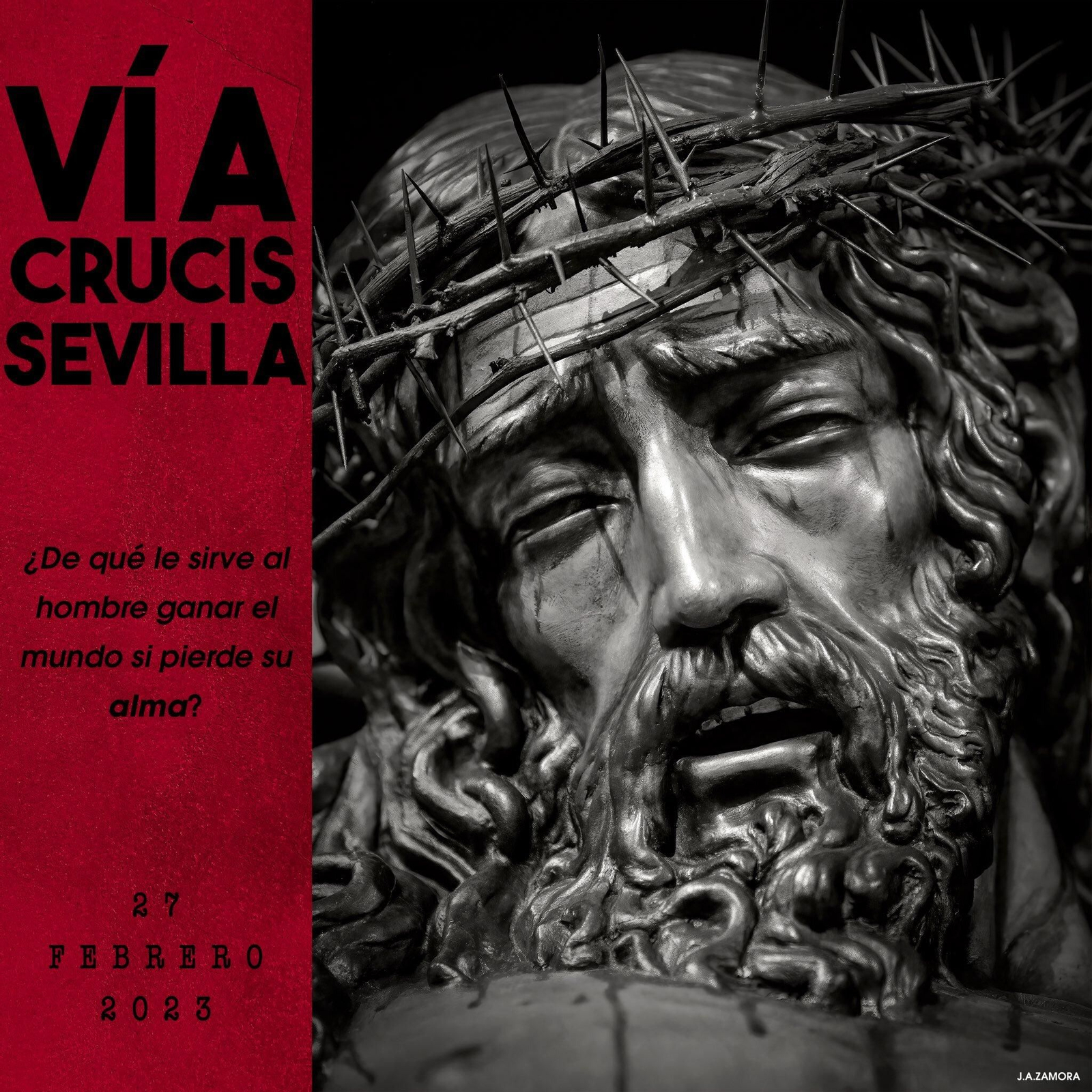 Cartel del Vía Crucis de las Hermandades de Sevilla
