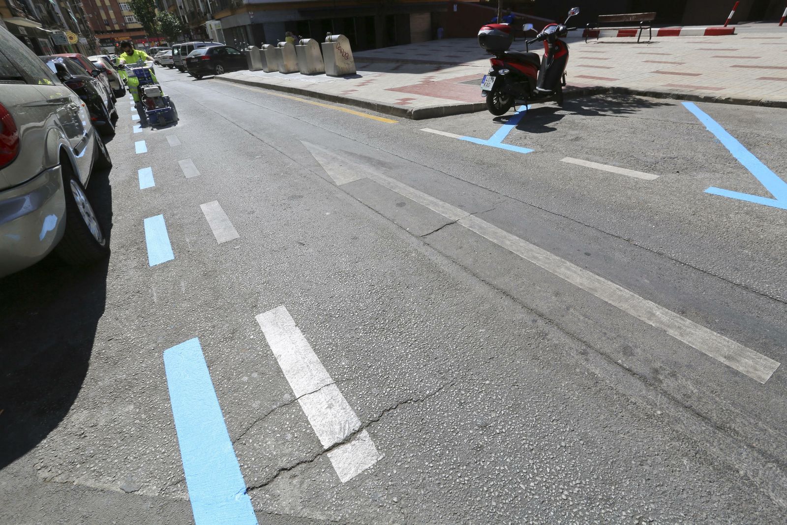 Trabajos para la zona azul en el entorno de La Unión