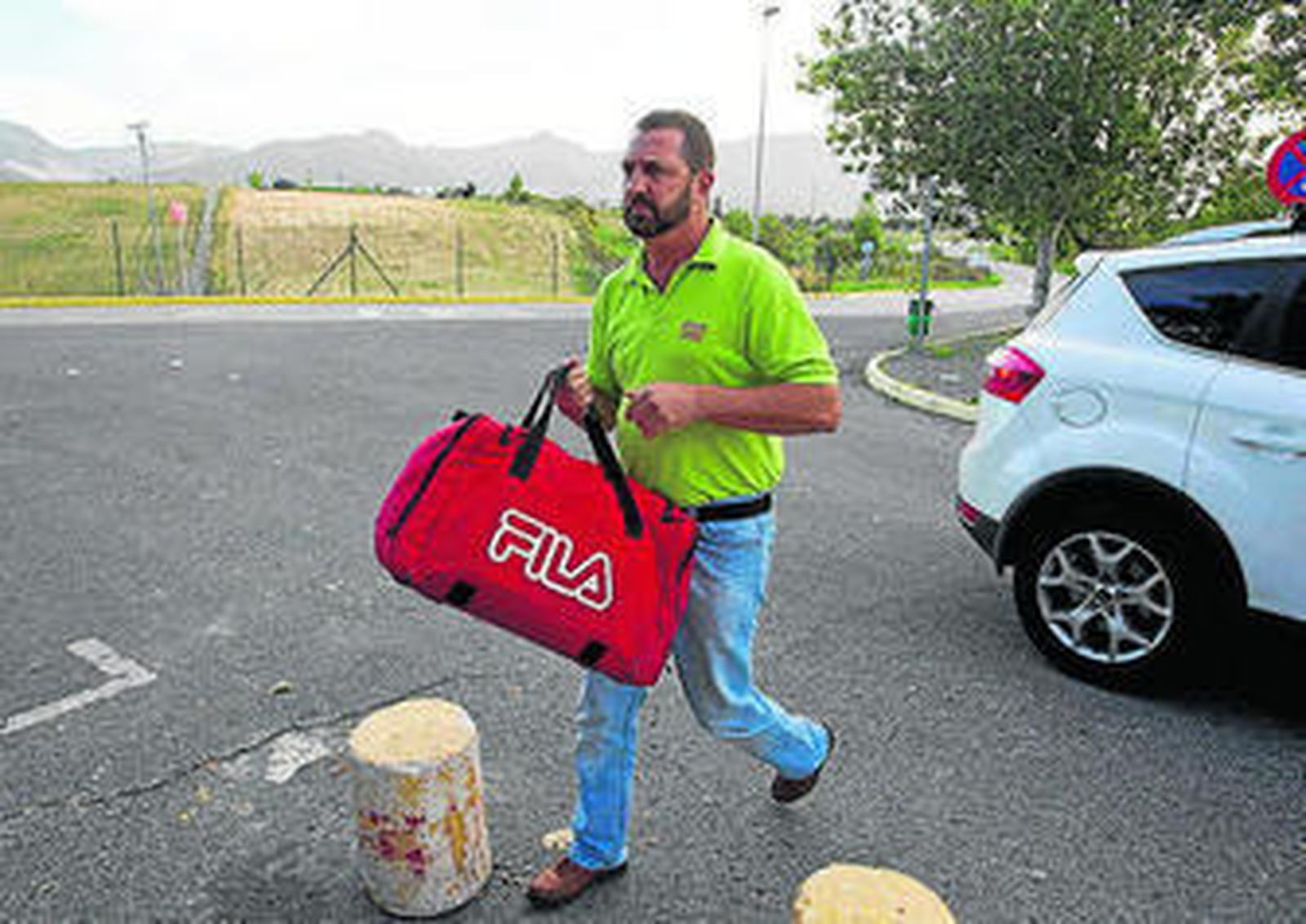 Jesús Zaldívar, ayer a su entrada en la prisión de Alhaurín de la Torre.
