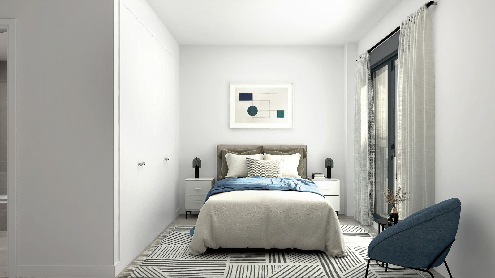 Detalle interior del dormitorio.