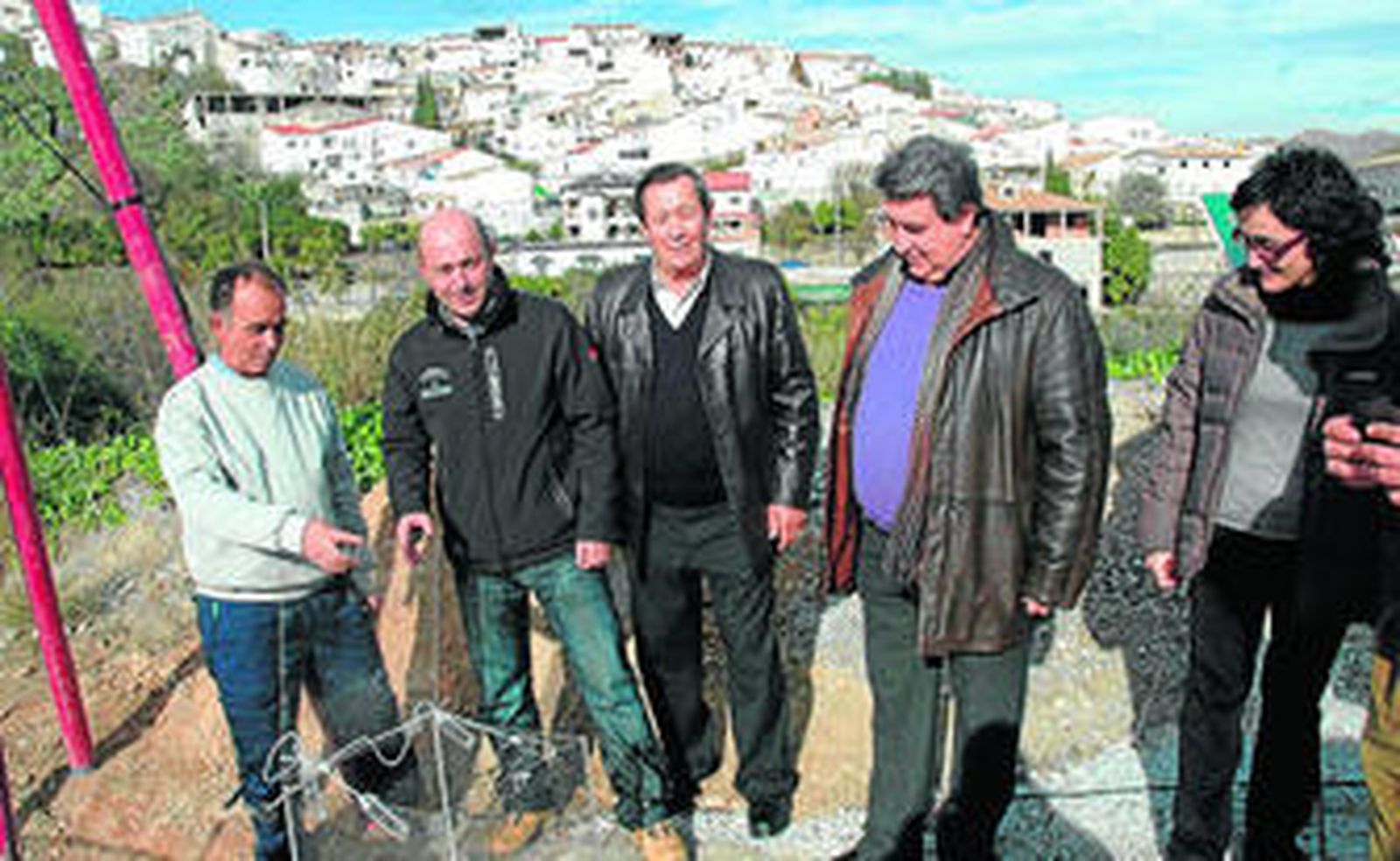 El delegado de Medio Ambiente puso la primera piedra en las obras de abastecimiento de Alcudia de Monteagud