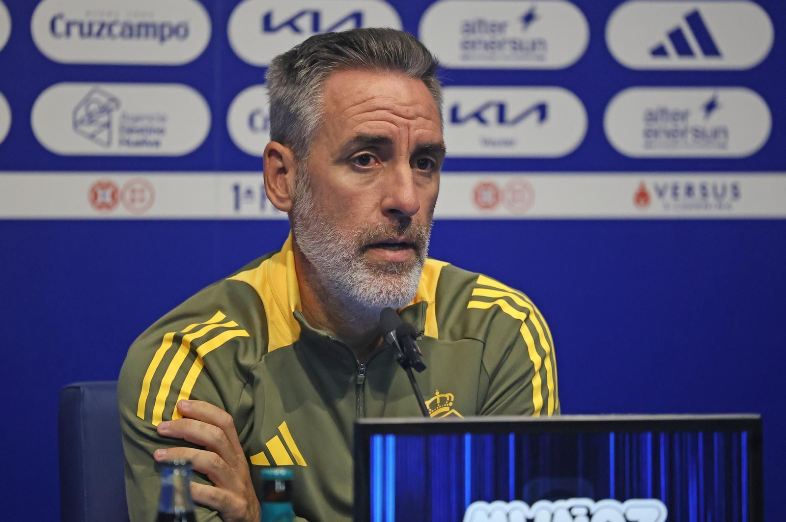 Abel Gómez, en una rueda de prensa esta temporada.