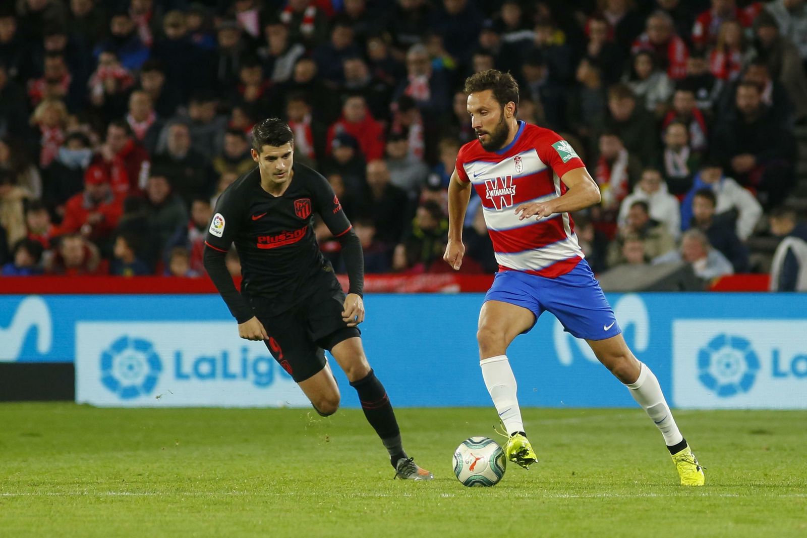 Germán fue el autor del tanto de los rojiblancos ante el Atlético de Madrid.
