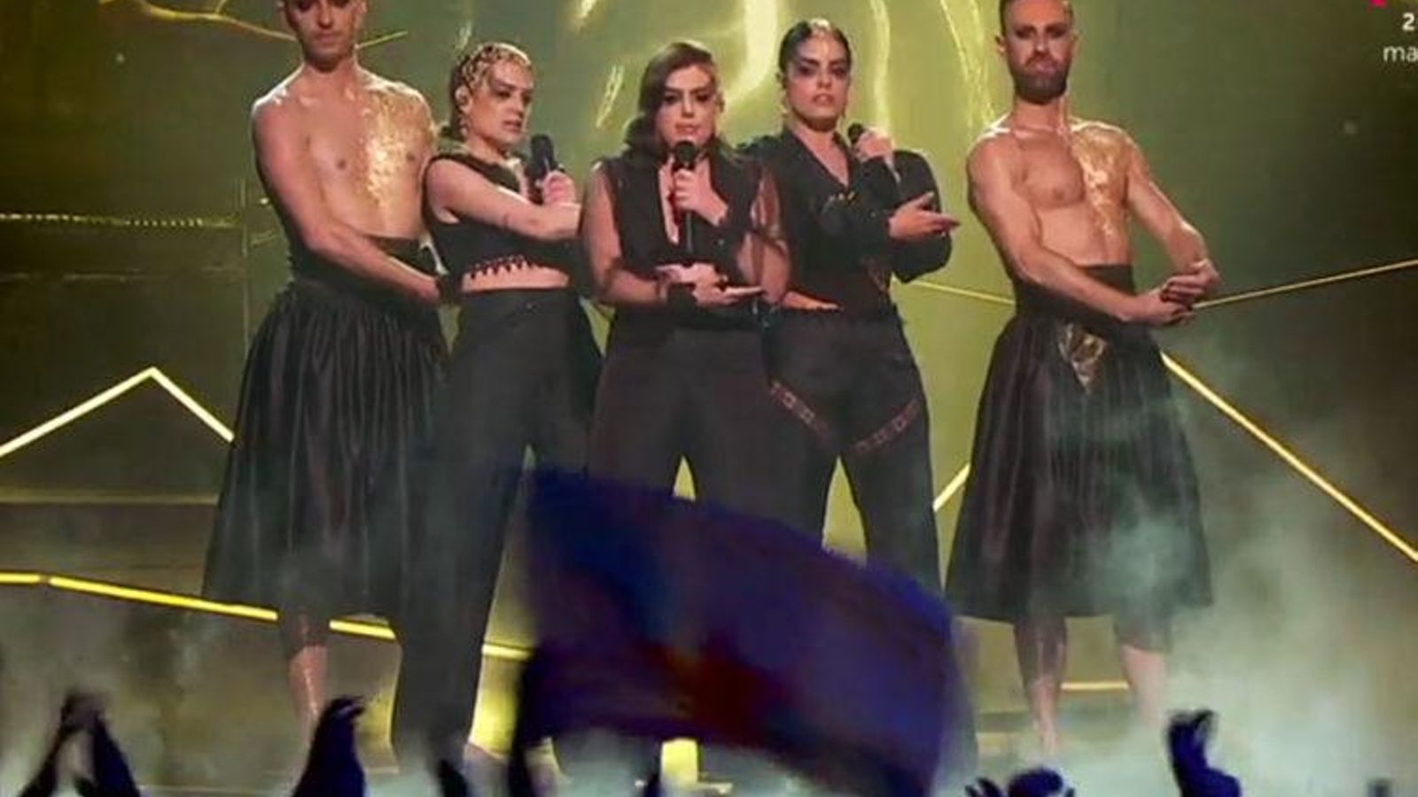 Tanxugueiras, en un momento de su actuación en la semifinal.