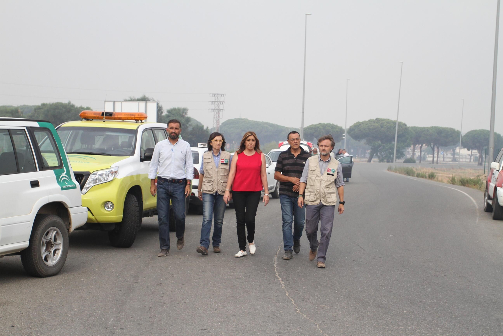 Las imágenes del incendio en Moguer y Mazagón