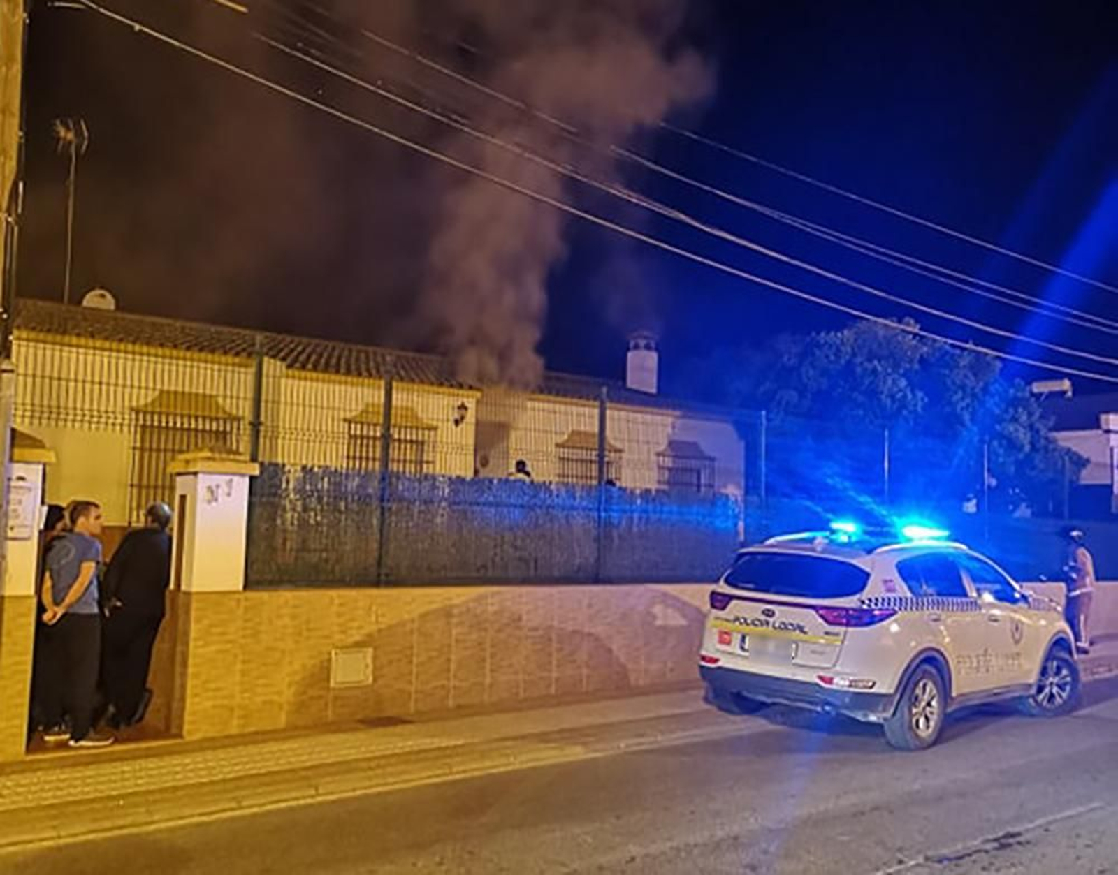 Chalet incendiado tras un intento de robo en Cartaya.