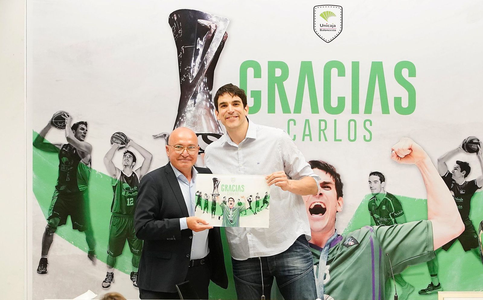 Suárez, con López Nieto en su despedida