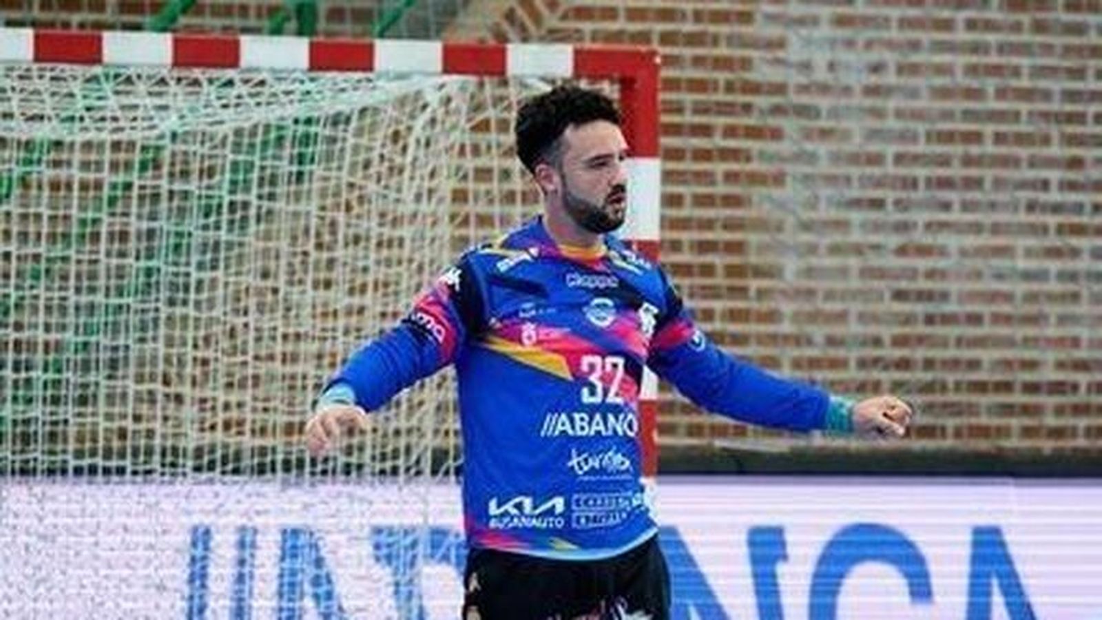 Kilian Ramírez, en un partido con el Ademar de León.