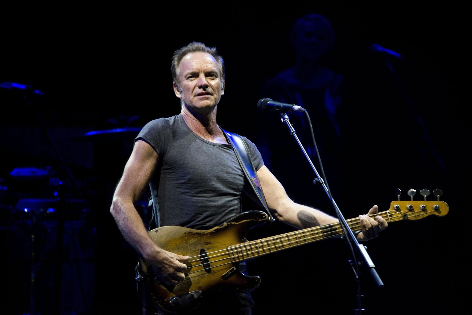 Sting en uno de sus últimos conciertos.