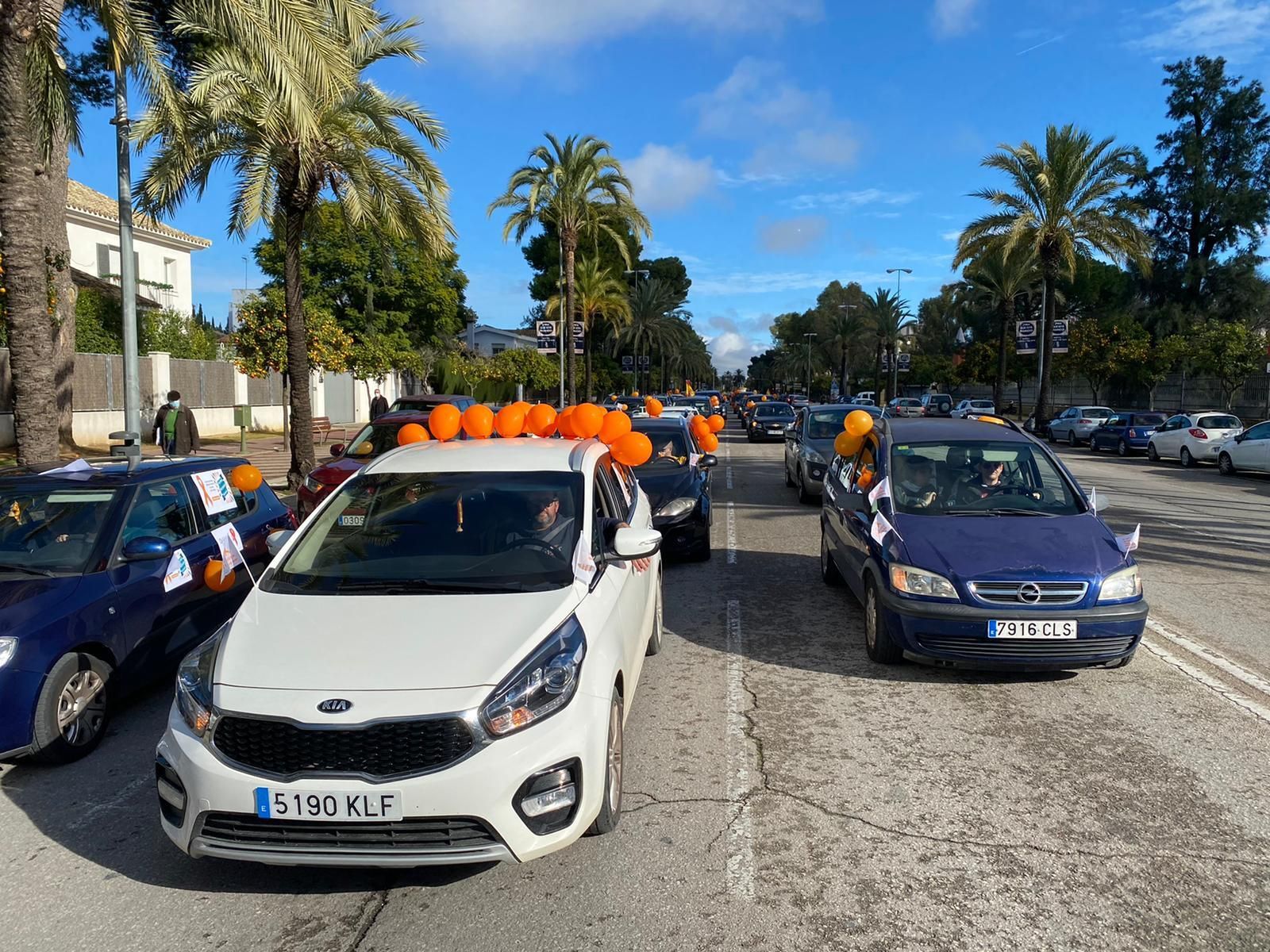 Una imagen de la marcha a su paso por la avenida Álvaro Domecq.