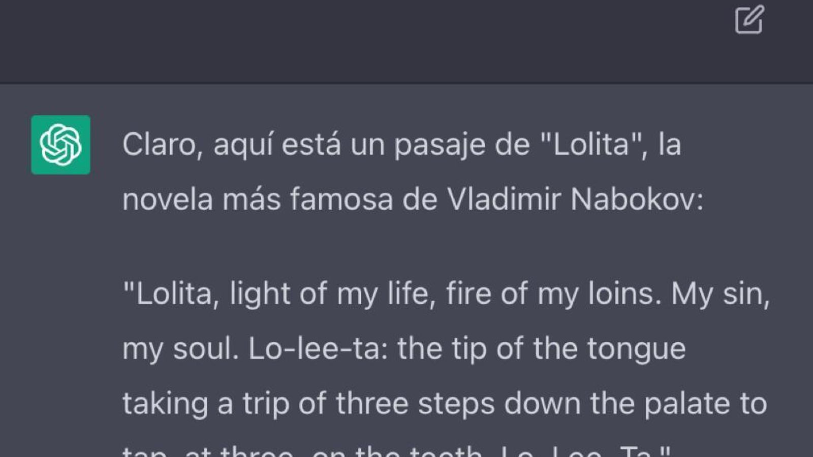 ChatGPT y Nabokov