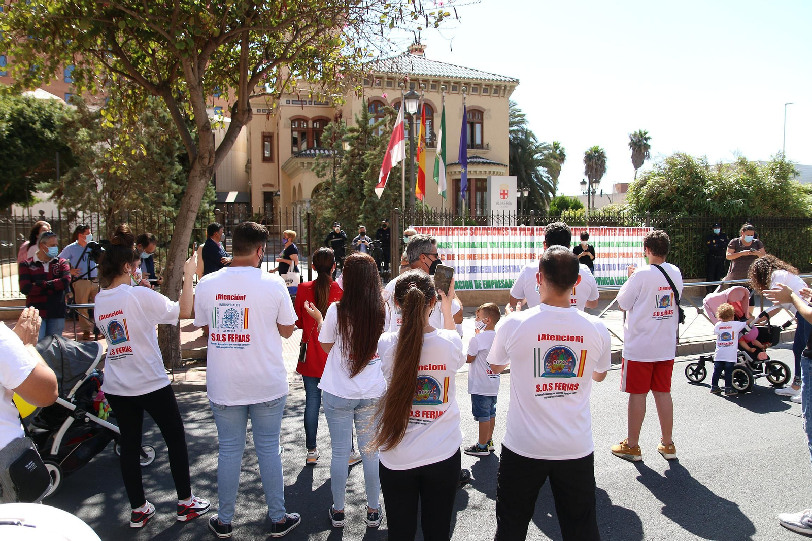 Protesta de  feriantes , convocada por Aefap (otra asociación), en Alcaldía