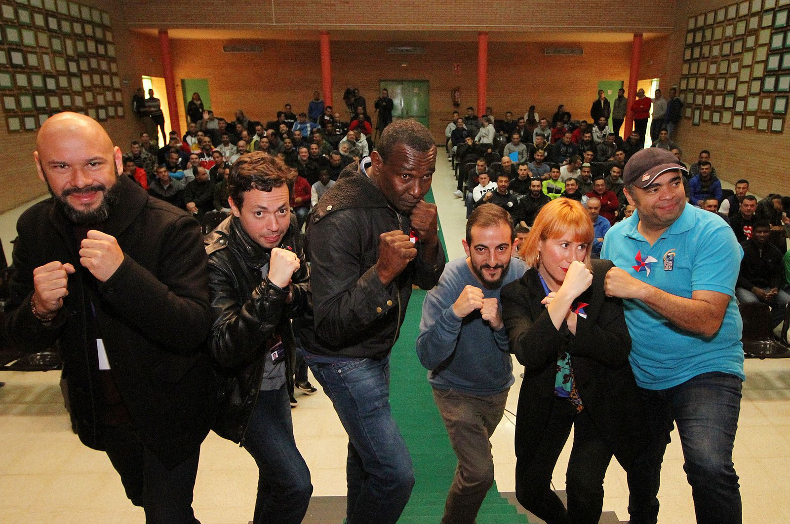 Proyección de una de las películas del Festival en la cárcel de Huelva.