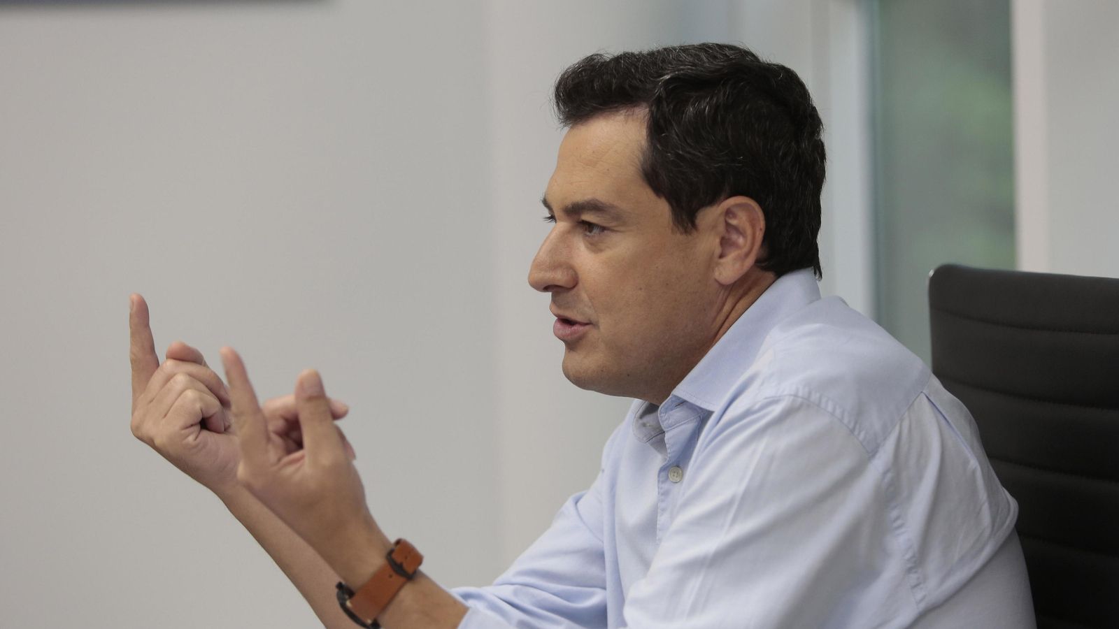 Moreno Bonilla, durante la entrevista.