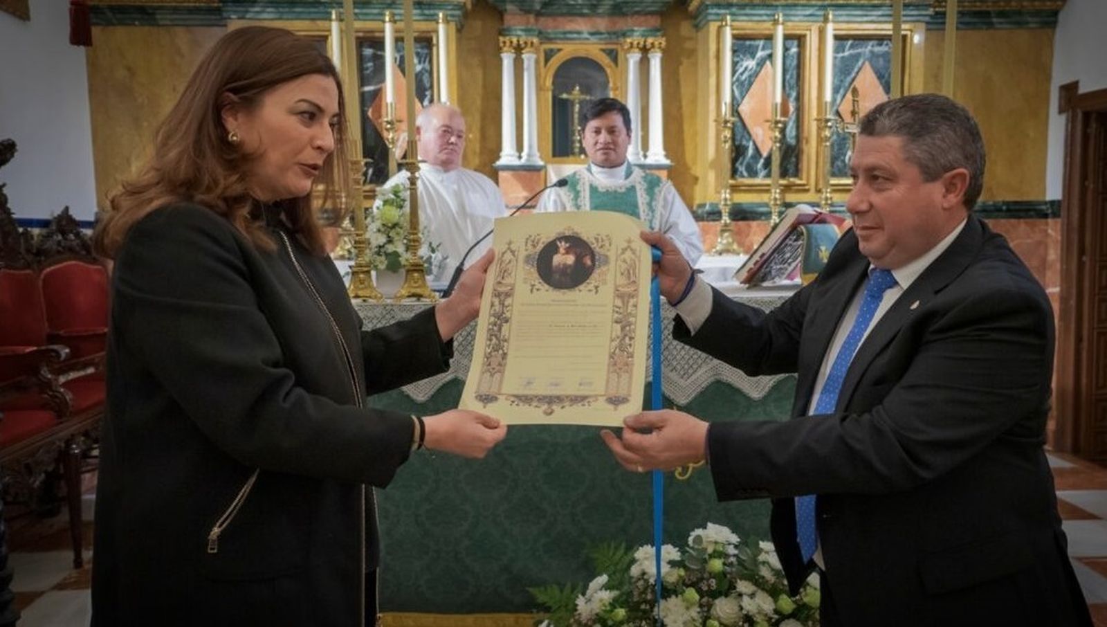 Entrega de la recreación del exvoto.