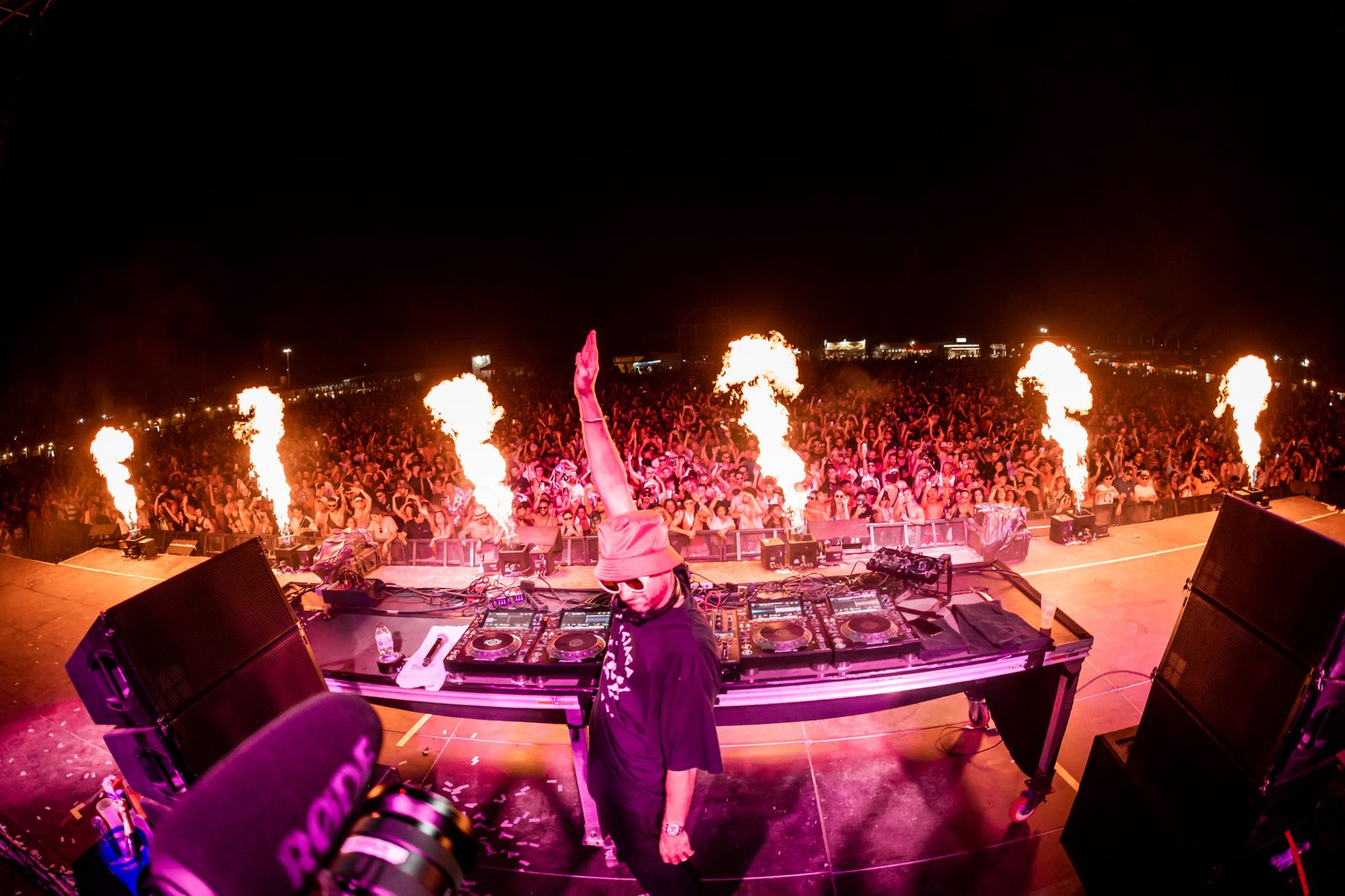 Otro momento de la actuación de Fisher.