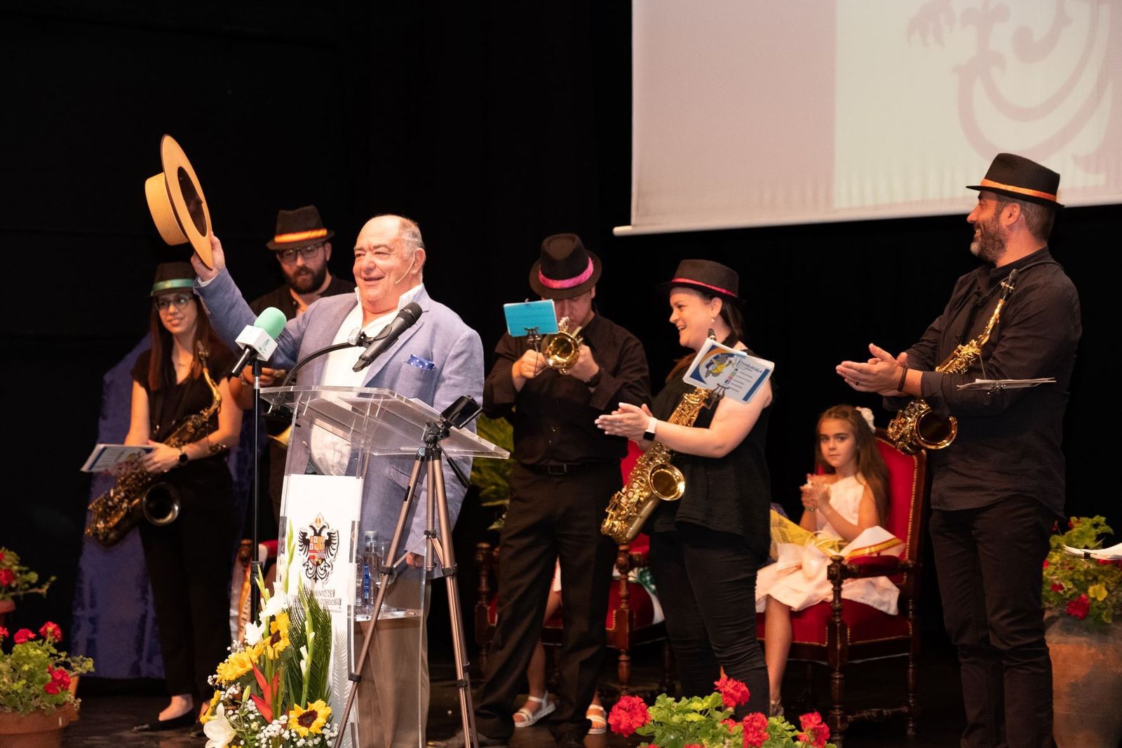 Pedro Cañuelo, durante el pregón de Villanueva de Córdoba.