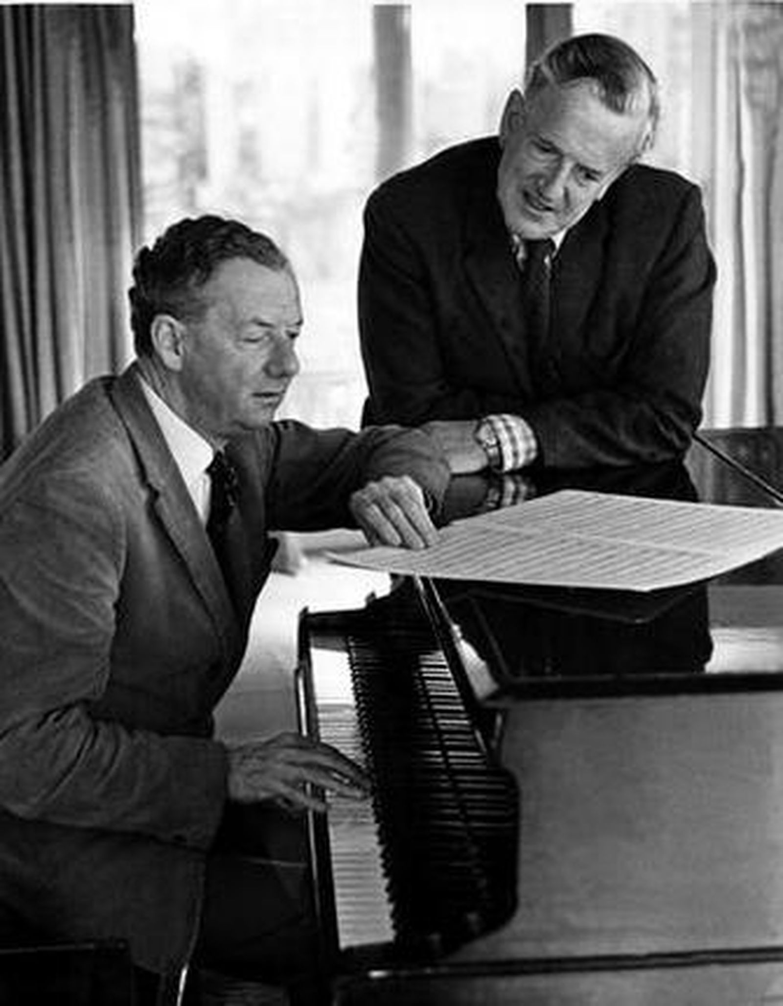 Benjamin Britten y Peter Pears, inseparables.