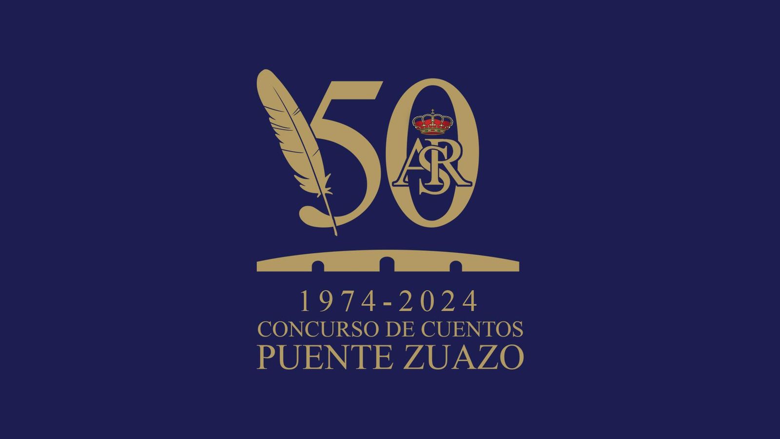 Logo del cincuenta aniversario del concurso de cuentos Puente Zuazo de San Fernando.