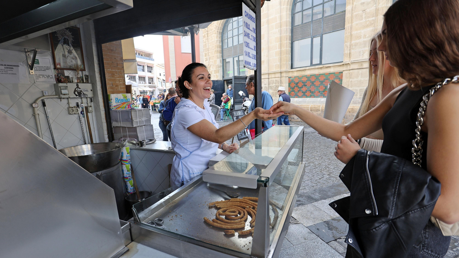 Puesto de Churros de la plaza de Jerez