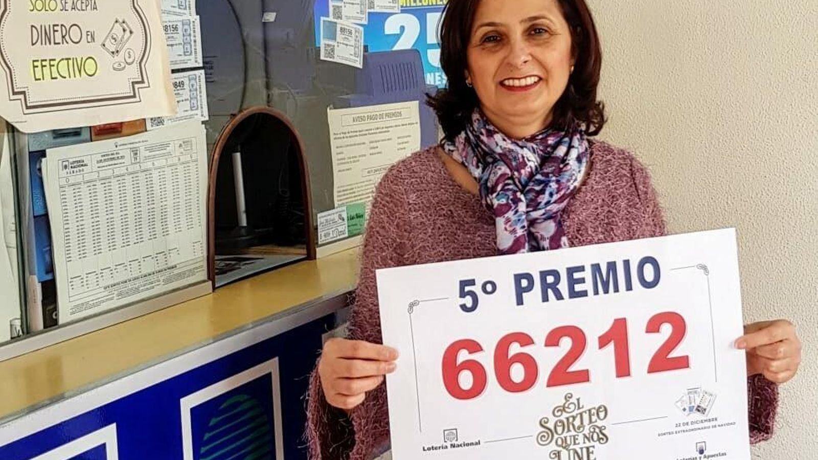 En Chipiona, María Dolores Morón ha vendido un quinto premio.
