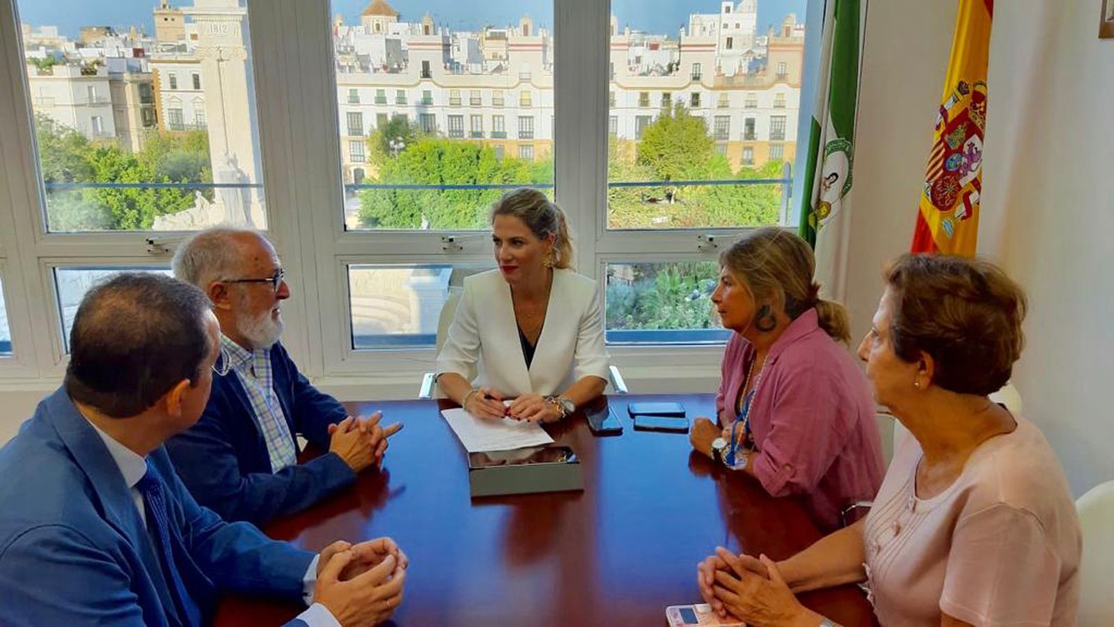 Un instante de la reunión.