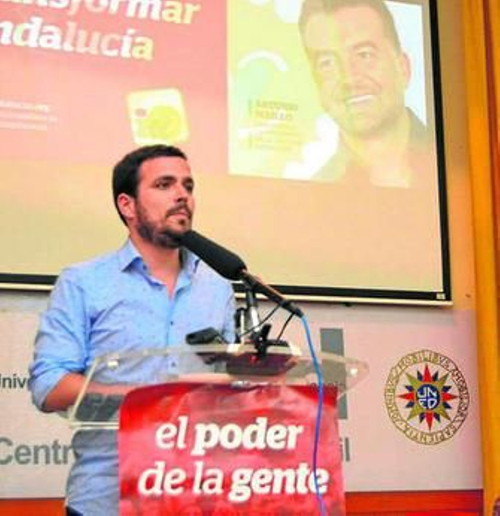 Alberto Garzón, ayer, en Motril.
