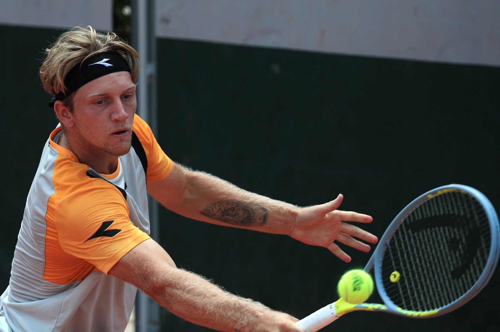 Davidovich, en un golpe de revés.