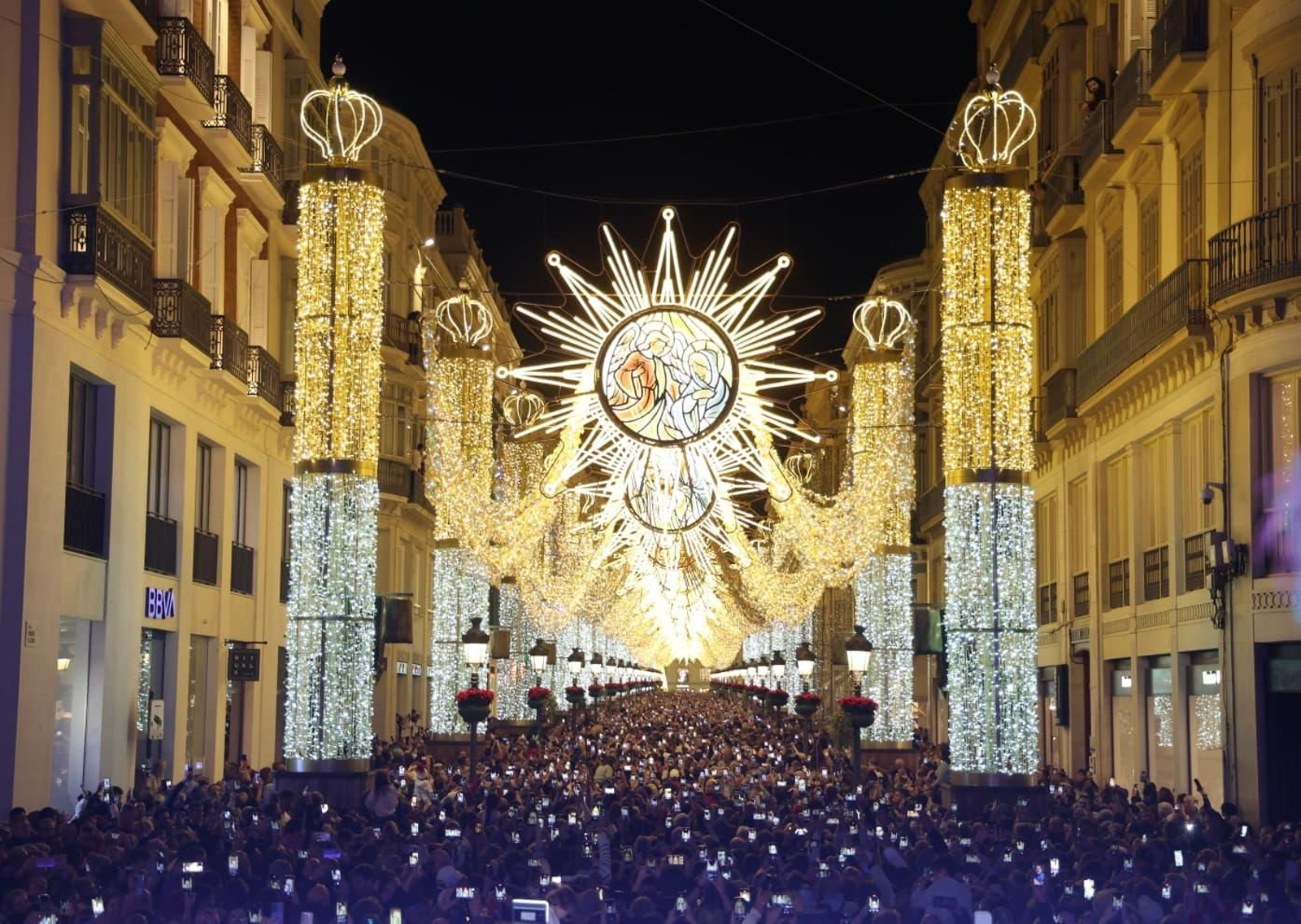 Alumbrado de Navidad de 2025 en la calle Larios.