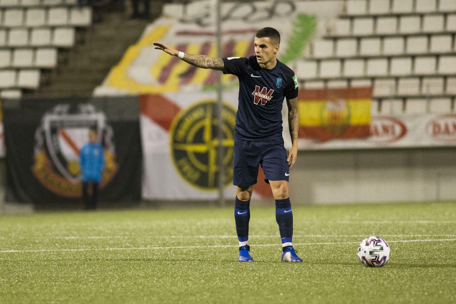 Álex Martínez durante el choque de Copa ante el Hospitalet