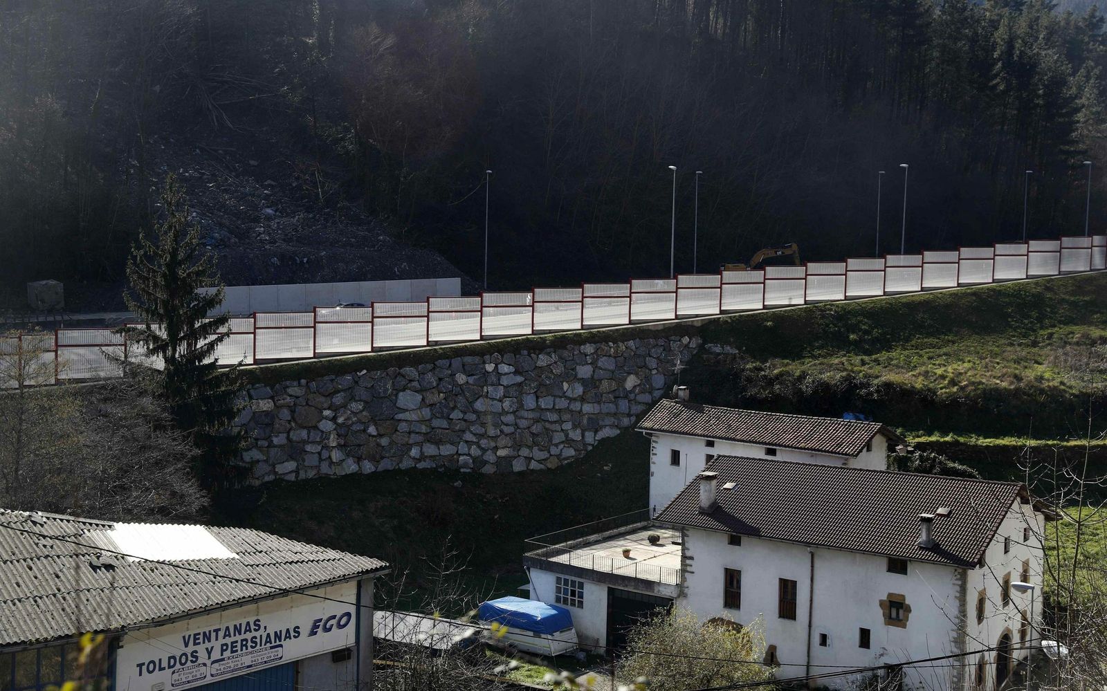 Zona en la que se produjo el accidente en Zaldivar.