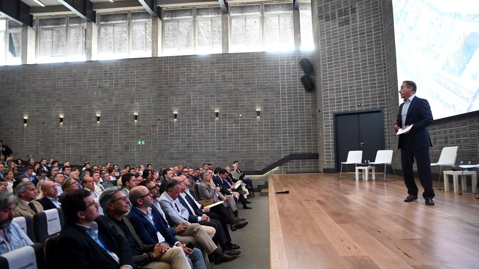 Intervención de Marco Antonio Franco, socio fundador, durante la presentación del proyecto Intervención de Marco Antonio Franco, socio fundador, durante la presentación del proyecto