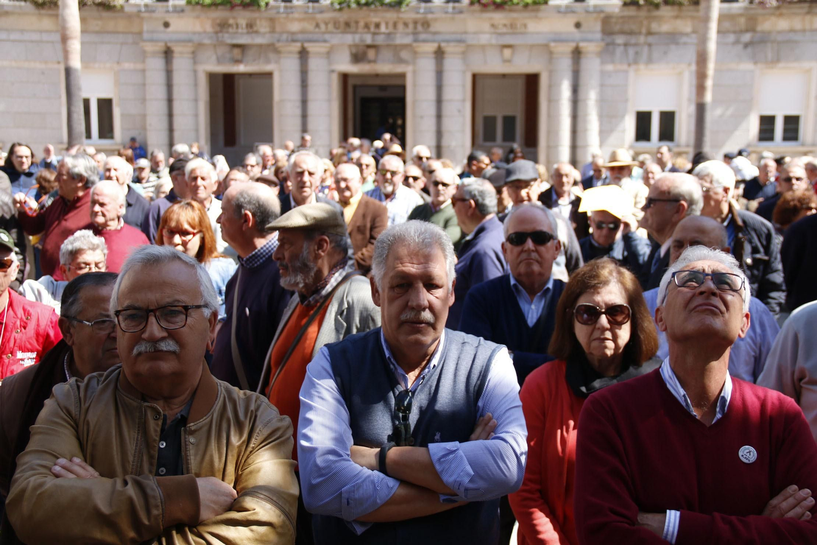 Protesta de pensionistas en Huelva el pasado abril.