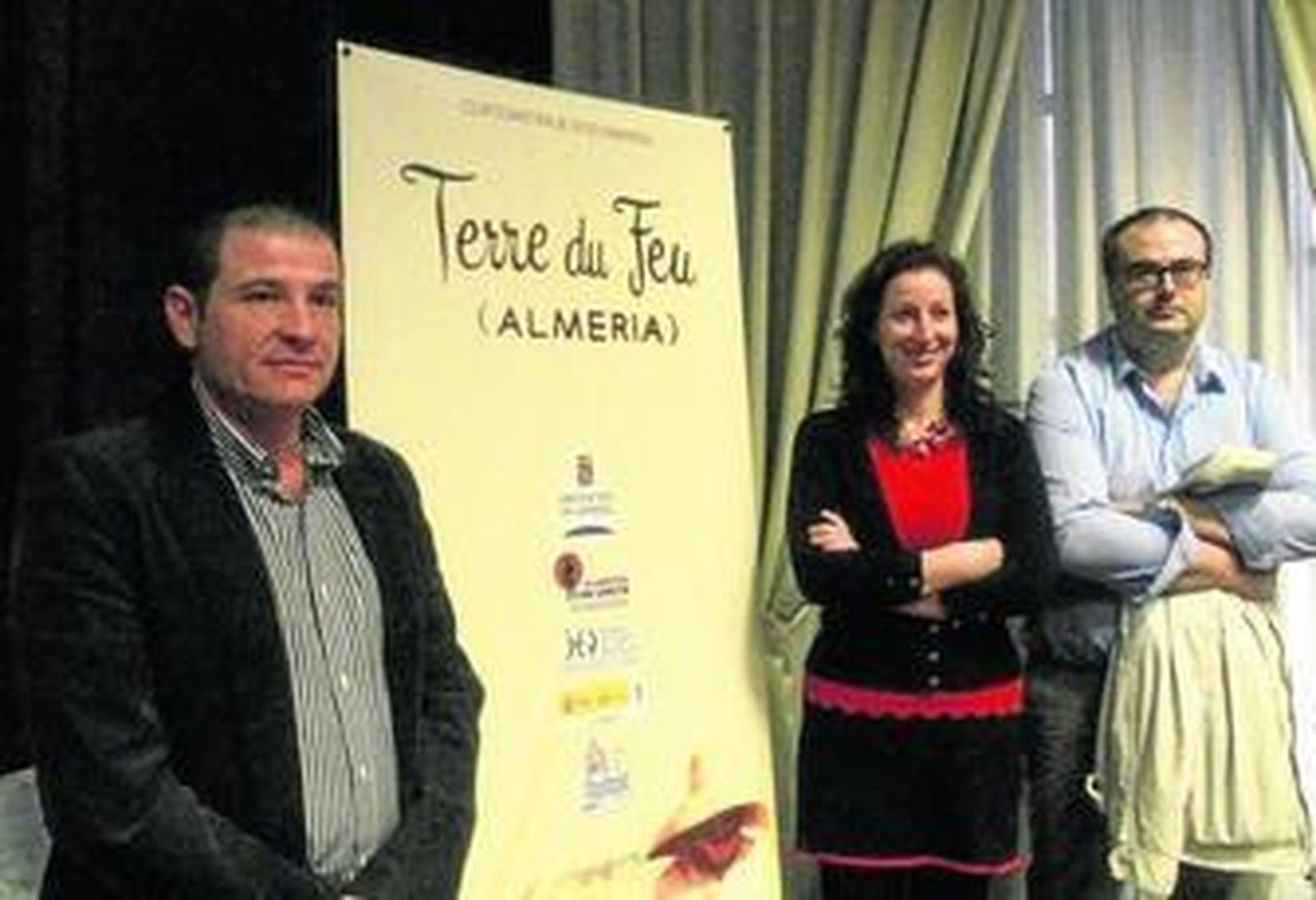 Miguel Ángel Alonso Mellado de 'Somos Albojenses' con la diputada María Vázquez y Rafael Leopoldo Aguilera.