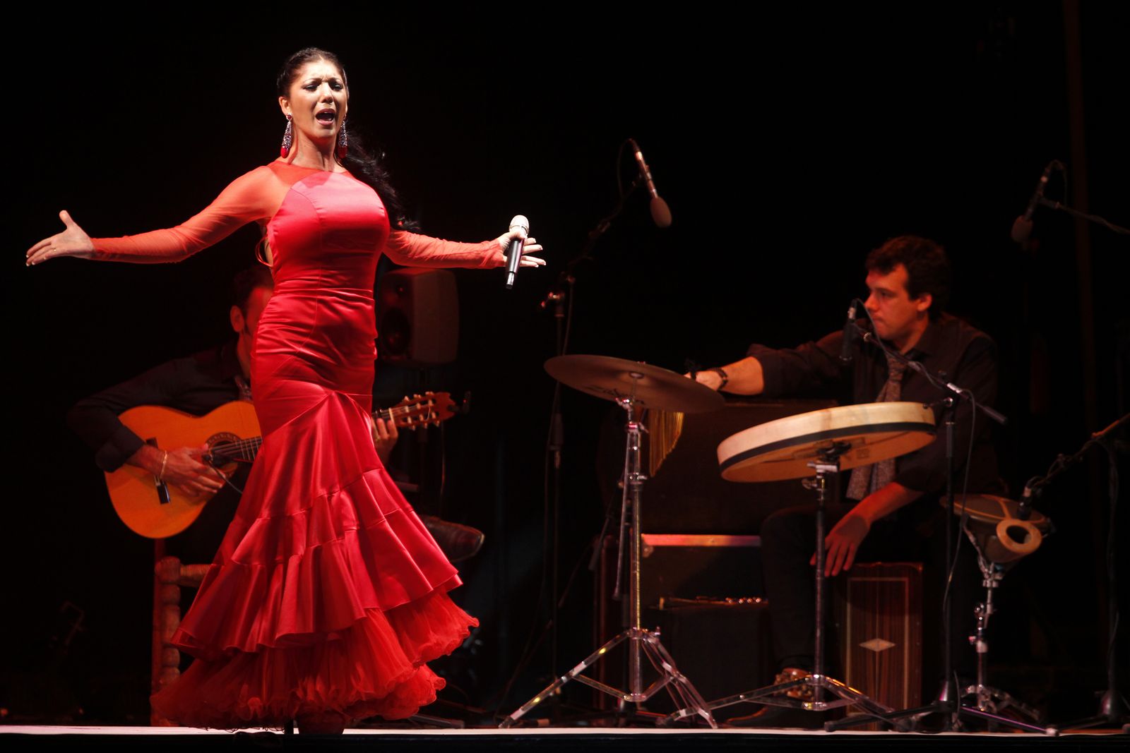 Joana Jiménez en un cocierto.