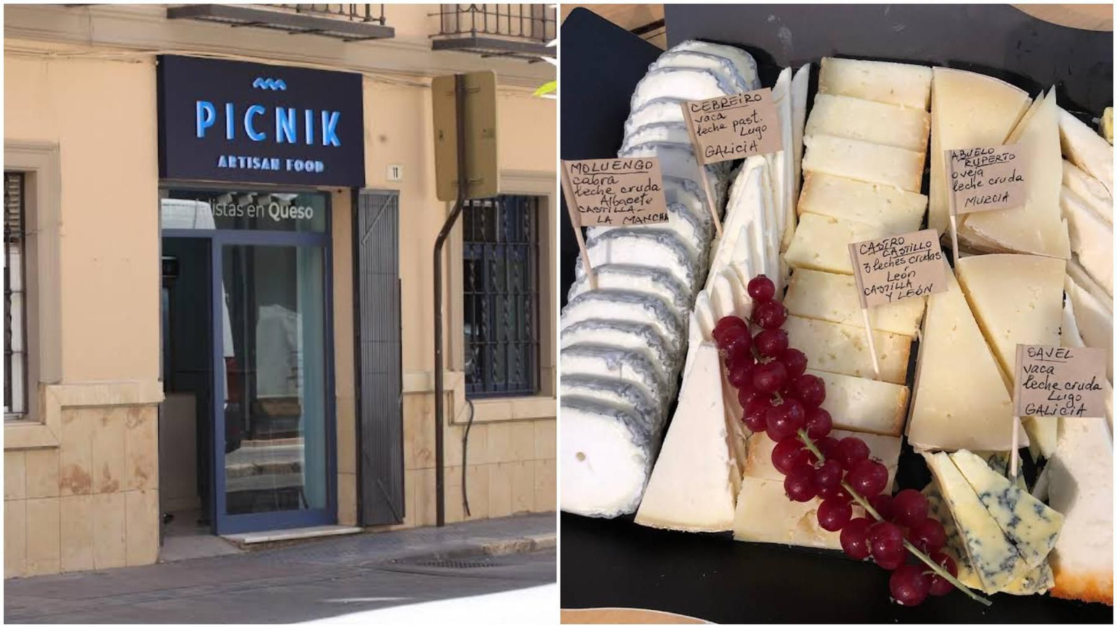 La entrada de Picnik y algunos de sus quesos.