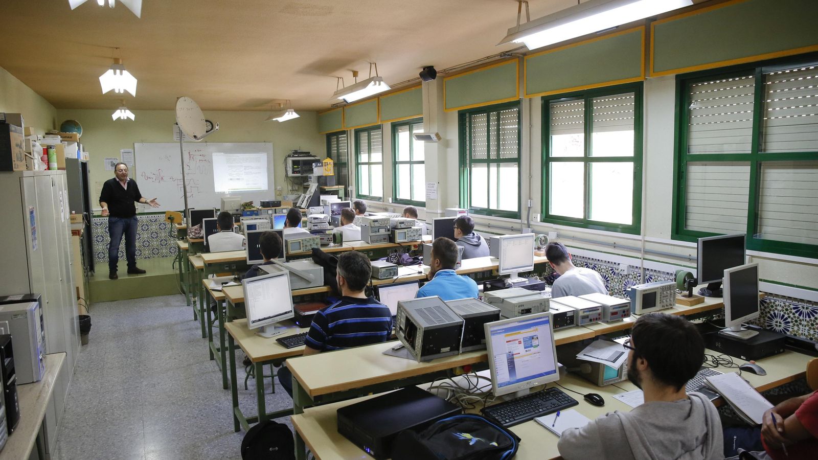 Estudiantes de un ciclo de FP antes de la pandemia.
