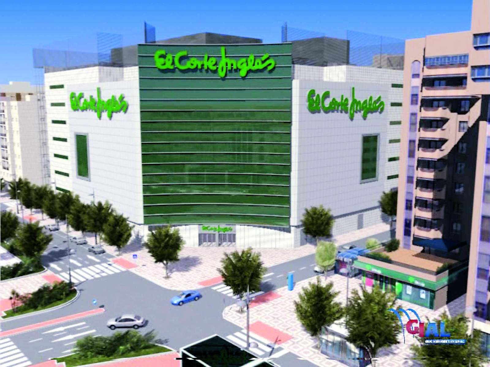 Montaje de Gial en las elecciones de 2007 con El Corte Inglés ubicado en La Salle