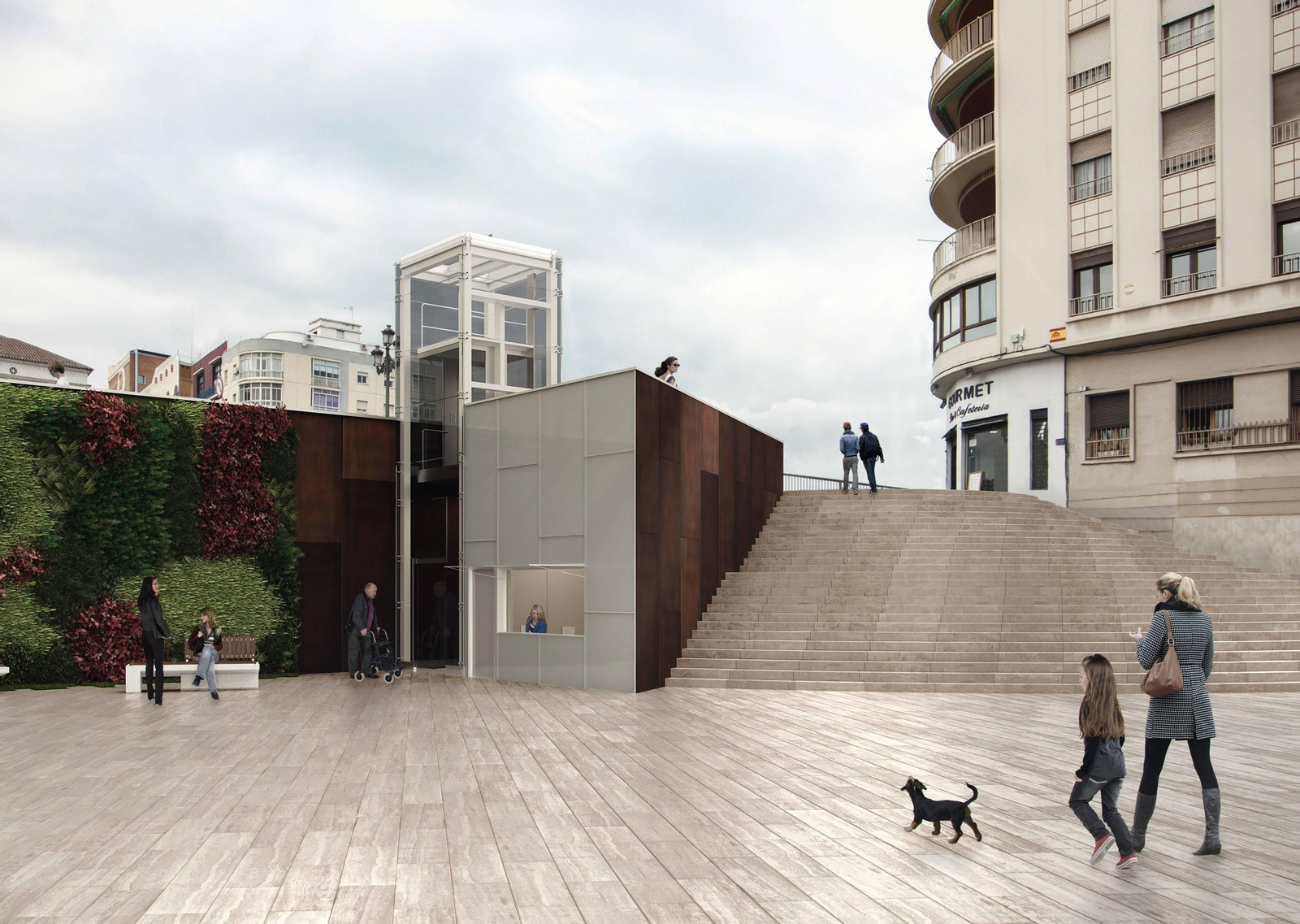 Propuesta de intervención sobre la Tribuna de los Pobres, al inicio de Carretería.