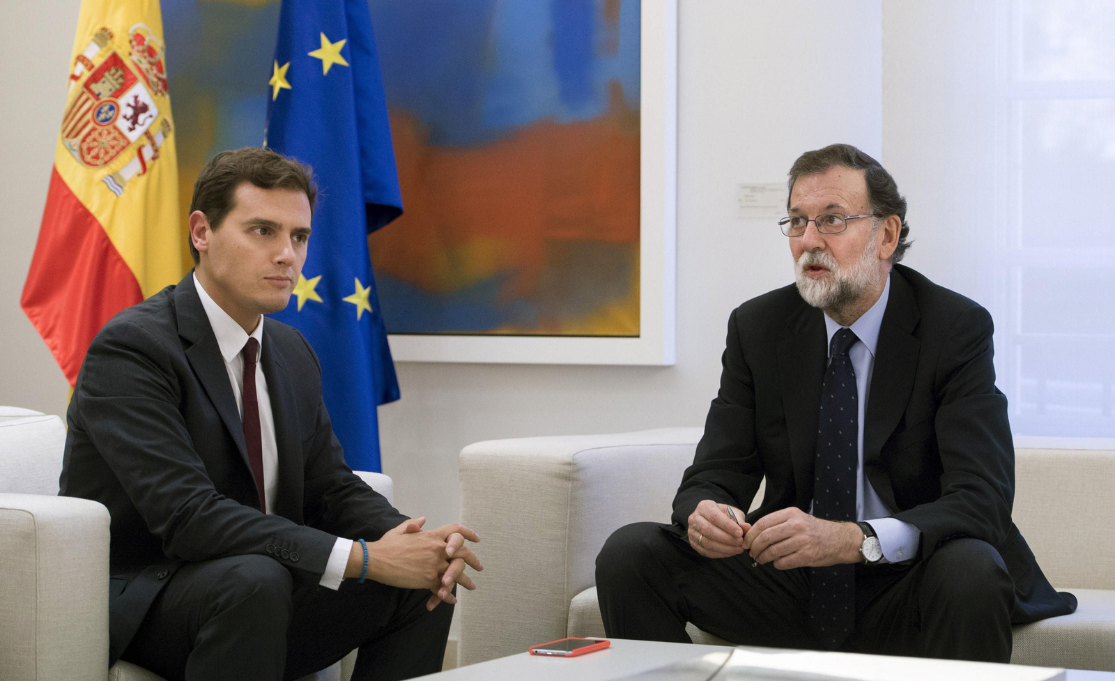 Albert Rivera y Mariano Rajoy, en la Moncloa
